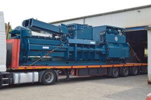 Colossus Recycling Baler on Lorry
